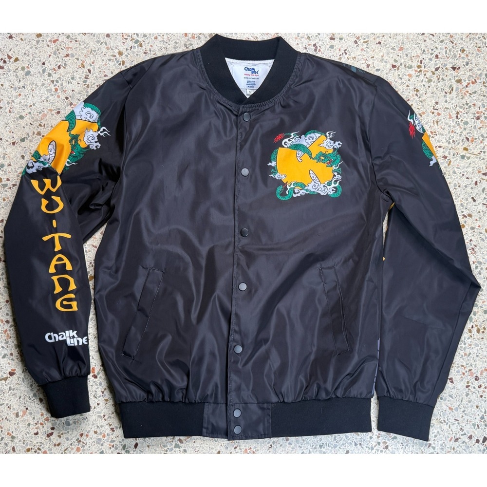 Chalk‎ Line Wu-Tang Clan Asian Theme Snap Button Bomber Jacket Size Medium